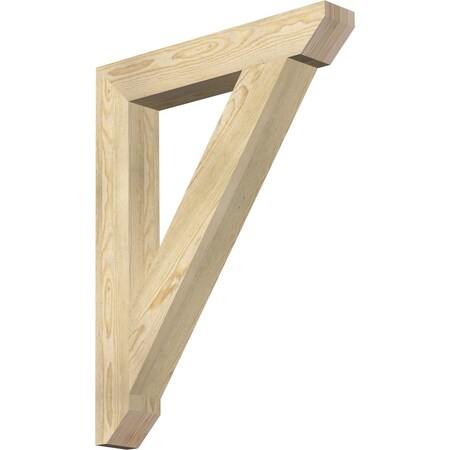 Ekena Millwork Traditional Slat Rough Sawn Bracket, Douglas Fir, 4"W x 26"D x 34"H BKT04X26X34TRA06RDF